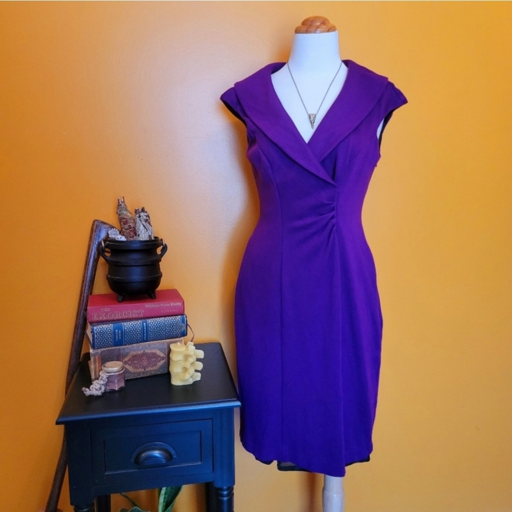 Pinup purple wiggle dress